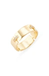 Lana 14k Yellow Gold Diamond Link Band Ring In Gold
