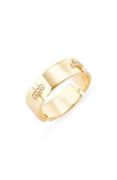 Lana 14k Yellow Gold Diamond Link Band Ring