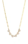 Lana 14k Yellow Gold Pavé Diamond Disc Frontal Necklace In Gold
