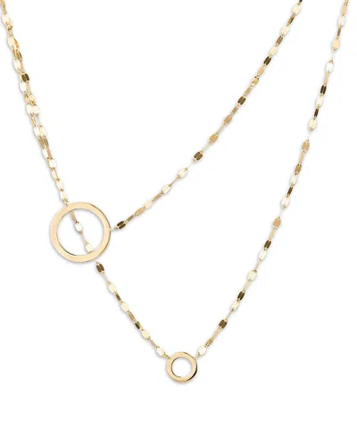 Lana 14k Yellow Gold Polished Diagonal Layered Statement Necklace, 18
