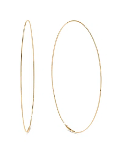 Lana 14k Yellow Gold Thread Through Wire Large Hoop Earrings