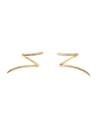 Pre-owned Lana 14k Zig Zag Drop Earrings In Multi