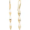 Lana 3d Laser Miami Chain Linear Earrings In Gold