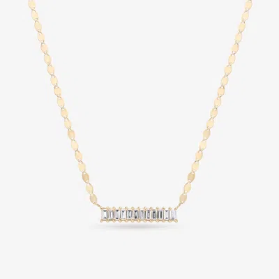 Lana Baguette Diamond Bar Pendant Necklace In Gold