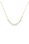 Lana Baguette Diamond Frontal Necklace In Yellow Gold