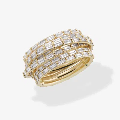 Lana Baguette Diamond Kinetic Spinner Ring 14k In Purple