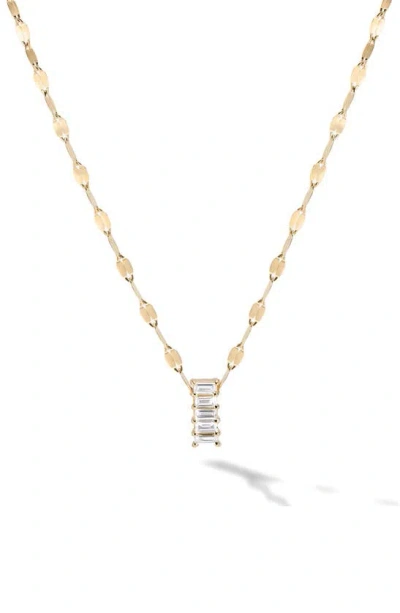 Lana Baguette Diamond Pendant Necklace In Gold