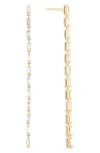 Lana Baguette Diamond Tennis Earrings In Gold