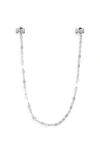 Lana Blake Dangle Double Stud Earring In Metallic