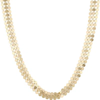 Lana Chain Mail 3-row Necklace In Yellow Gold