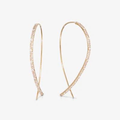 Lana Cluster Diamond Upside Down Hoops 14k In Gold