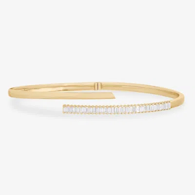 Lana Criss Cross Baguette Diamond Bangle 14k In White