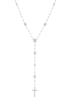 Lana Cross Disc Lariat Necklace In Silver