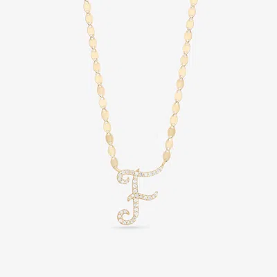 Lana Cursive Diamond Initial Pendant Necklace 14k In Gold