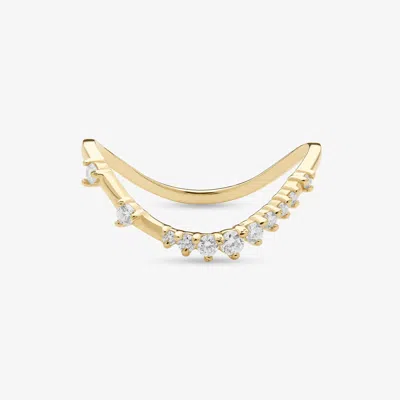 Lana Curved Solo Diamond Constellation Ring 14k In Red