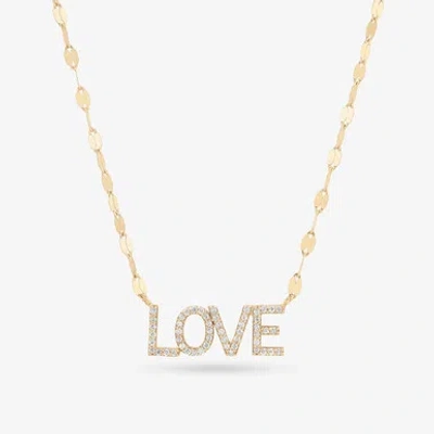 Lana Custom Mini Block Diamond Nameplate Necklace 14k In Gold
