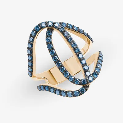 Lana Denim Blue Diamond Illuminating Ring 14k