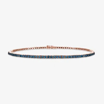 Lana Denim Blue Diamond Tennis Bracelet In Gold
