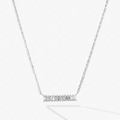 Lana Diamond Baguette Bar Pendant Malibu Necklace 14k In Red
