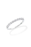 Lana Diamond Baguette Stacking Ring In Silver