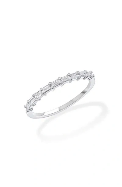 Lana Diamond Baguette Stacking Ring In Silver
