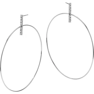 Lana Diamond Bar Hoop Earrings In Metallic
