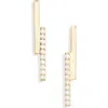 Lana Diamond Bar Linear Earrings In Yellow Gold