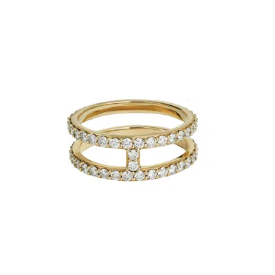 Lana Diamond Double Band Ring In , Size 7 By In Gold