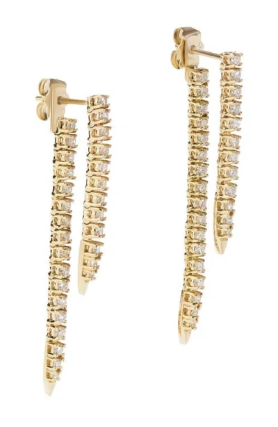 Lana Diamond Linear Front-back Earrings In Gold