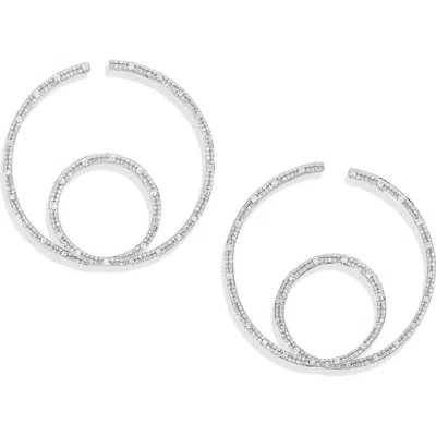 Lana Diamond Loop Hoop Earrings In Metallic