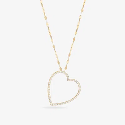Lana Diamond Open Heart Necklace 14k In Gold
