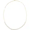 Lana Diamond Pavé Skinny Tag Link Moveable Necklace In Gold