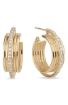 Lana Diamond Planet Huggie Hoop Earrings In Yellow