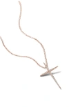 Lana Diamond Pointed Cross Necklace In Gold