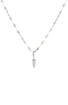 Lana Diamond Spike Pendant Necklace In Metallic