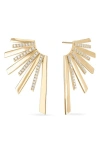 Lana Diamond Wing Earrings In Yellow