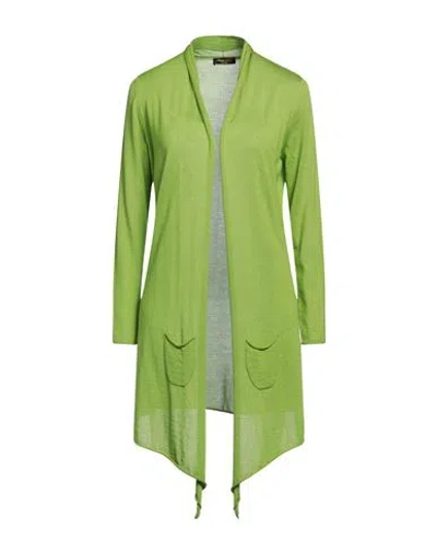 Lana D'oro Woman Cardigan Green Size 14 Recycled Cashmere, Silk
