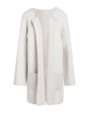 Lana D'oro Woman Overcoat & Trench Coat Ivory Size Xxl Cashmere In White