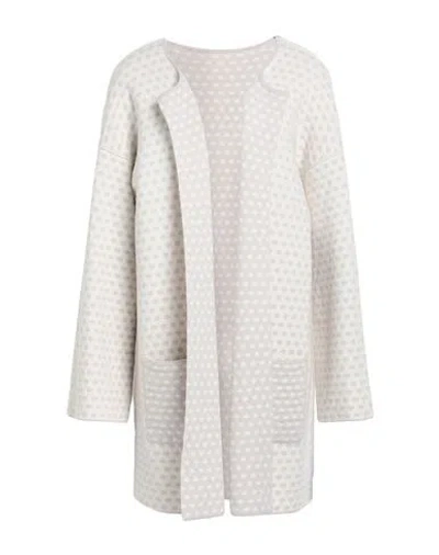 Lana D'oro Woman Overcoat & Trench Coat Ivory Size Xxl Cashmere In White
