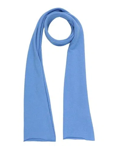 Lana D'oro Woman Scarf Azure Size - Cashmere In Blue