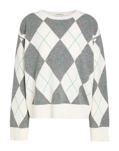 Lana D'oro Woman Sweater Grey Size Xl Cashmere In Gray