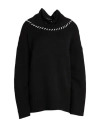 Lana D'oro Woman Turtleneck Black Size Xl Cashmere