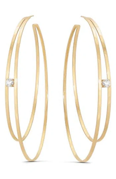 Lana Double Hoop Earrings In Gold