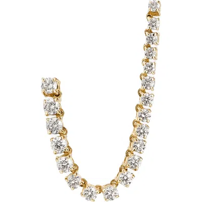 Lana Double Post Single Diamond Tennis Chain Earring In Gold