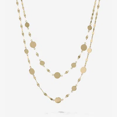 Lana Double Strand Gypsy Disc Necklace 14k In Gold