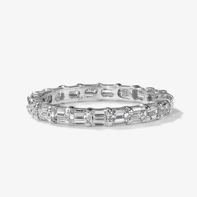 Lana Emerald Diamond Eternity Band In In Silver