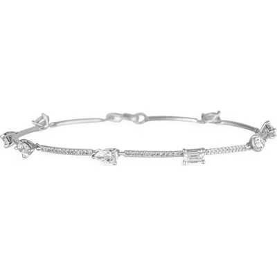 Lana Fancies 14k Gold & Diamond Curve Link Bracelet In Silver
