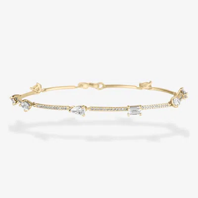 Lana Fancies Curve Link Diamond Bracelet 14k In Pink