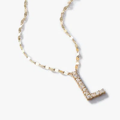 Lana Fancy Diamond Initial Necklace 14k In Gold