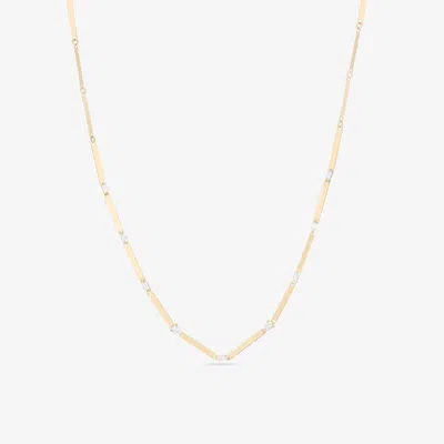 Lana Fancy Diamond Rectangle Station Necklace In Gold